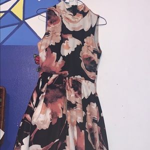 Forever 21 Floral Dress Mock Neck
